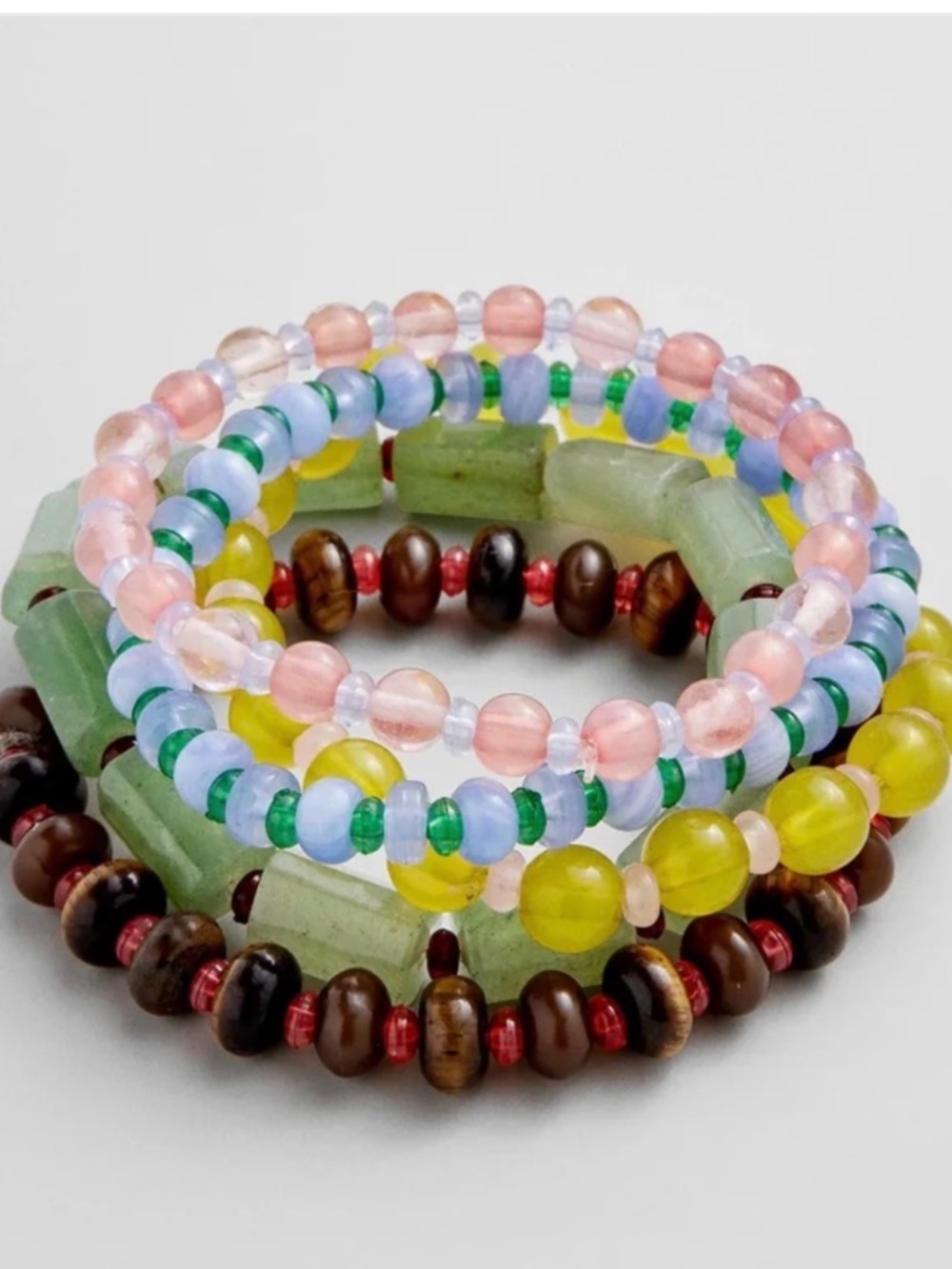 Baublebar Darcy Semi-Precious Beaded Bracelet Set in Muted Multi